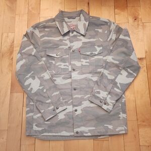 Levi's Men's Gray & Brown Camo Field 100% Cotton Jacket - NWOT - Spring Coat
